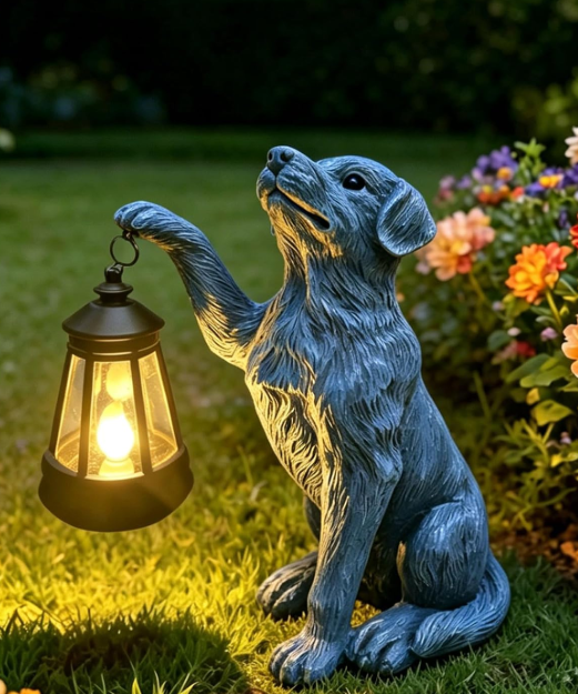 estatua jardin perro mascota