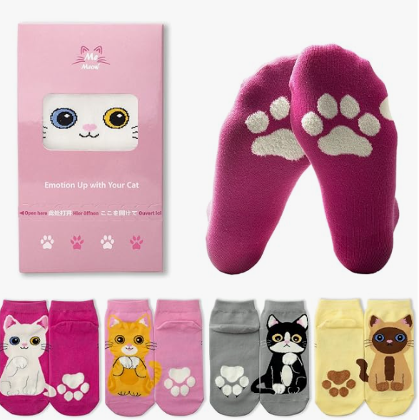 gatito calcetas mascotas colores