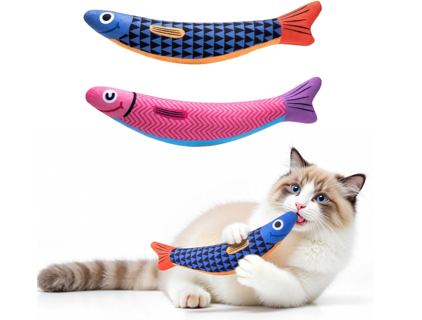 juguete gato pescado