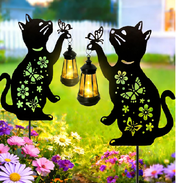 lampara jardin gatos mascotas