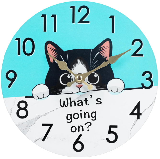 reloj pared gatito mascota