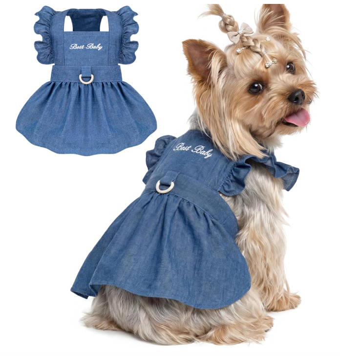 vestido mezclilla mascota perrita